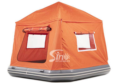 8'x8' enclosed airtight inflatable floating tent made of drop stitch material for water camping