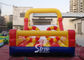 37' long outdoor commercial kids inflatable obstacle course with pillars and slides inside