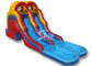5 mts high double lane kids inflatable water slide with big water pool