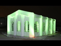 12x6m big blow up inflatable wedding tent with LED light, movable doors N windows