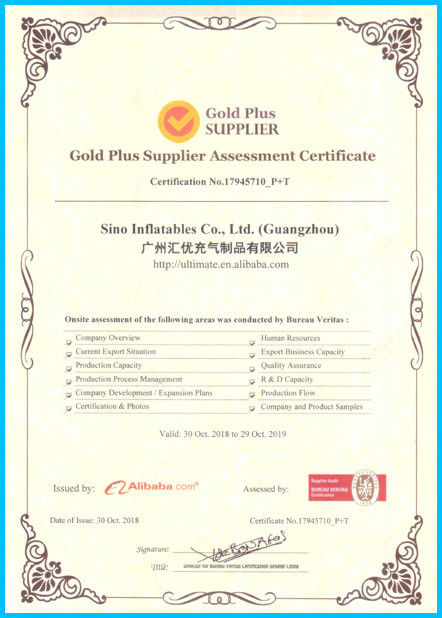 China Sino Inflatables Co., Ltd. (Guangzhou) Certificaten